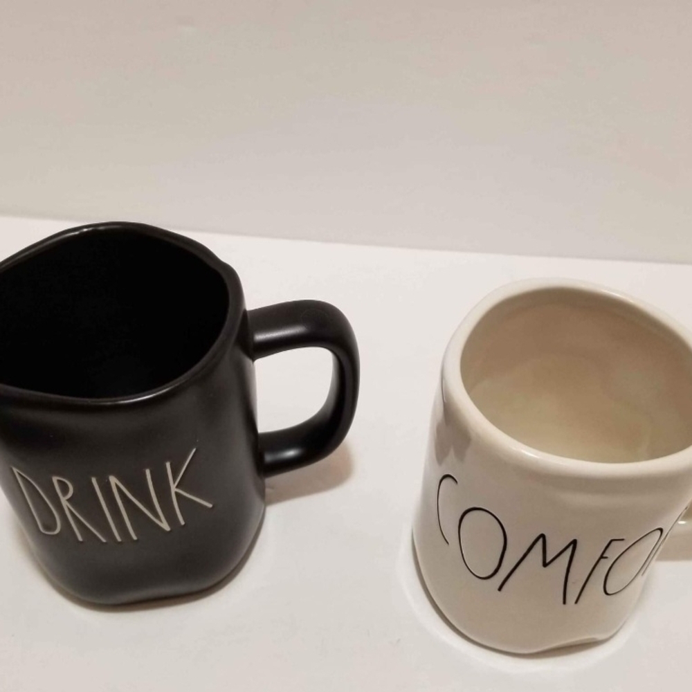 Rae Dunn Black and Cream Mug Duo - Picture 5 of 6
